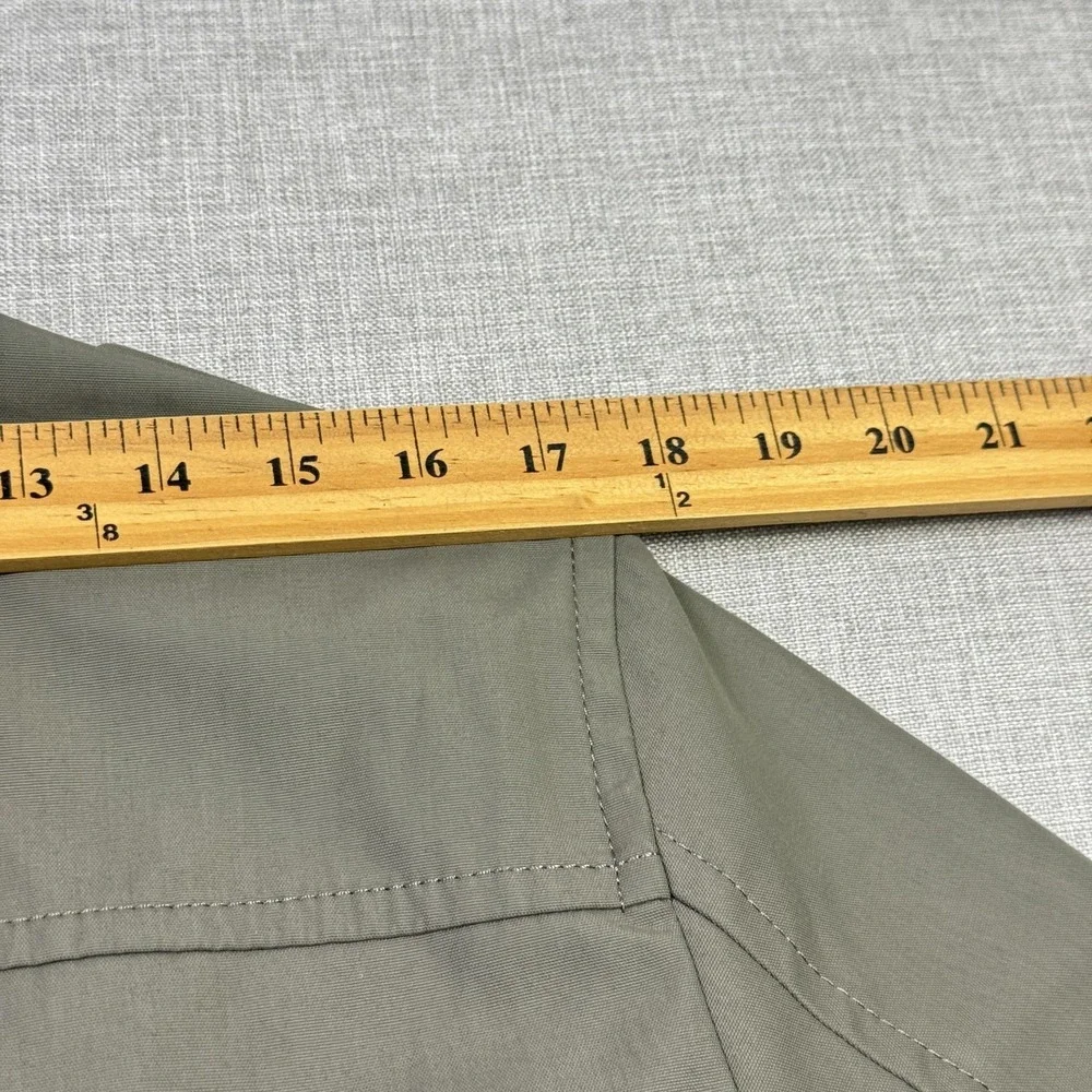 Banana‎ Republic Military Jacket Mens Medium Green Lined Full Zip Pockets Canvas